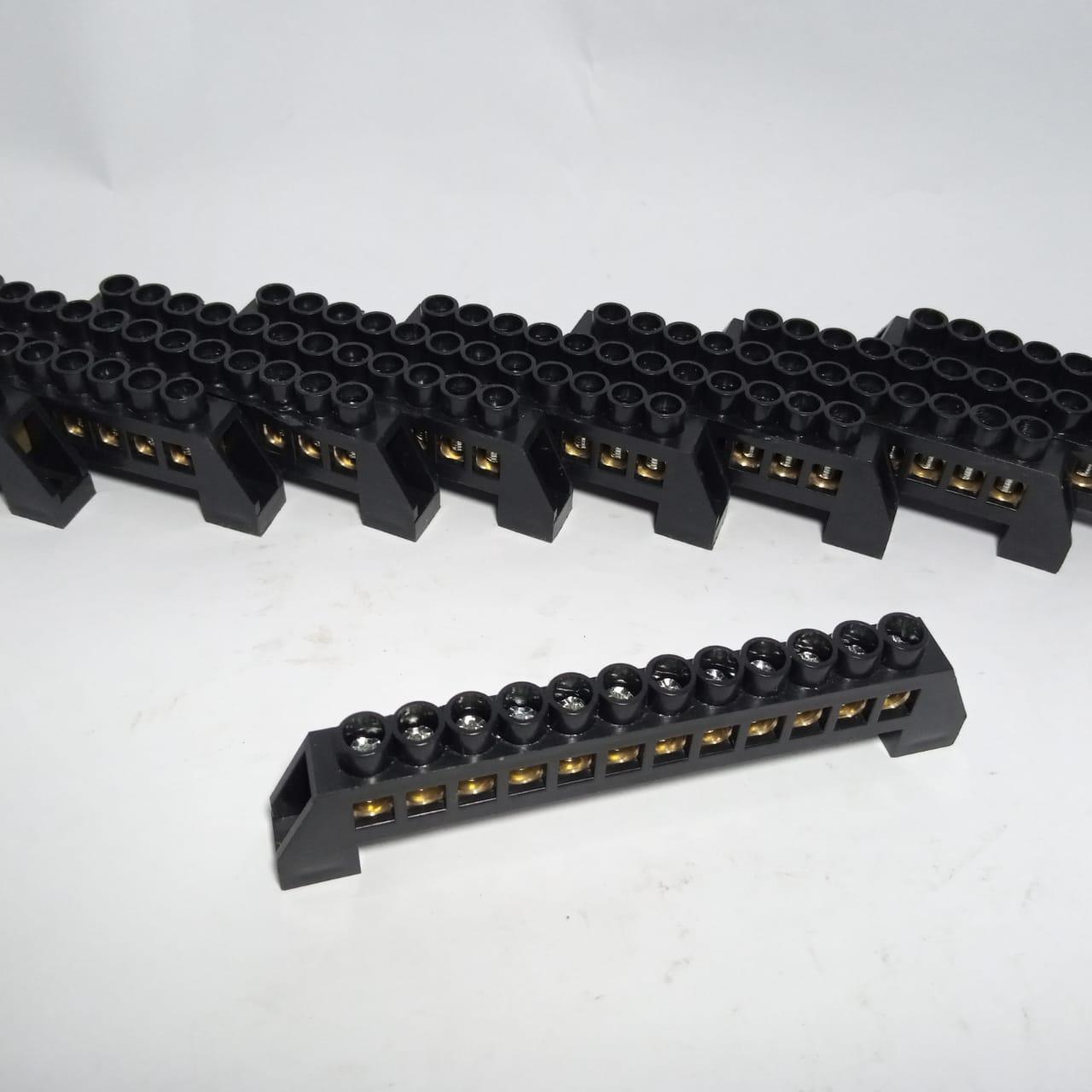 20 Pcs NHA14/12 Wire Connection Screw Terminal Strip Copper terminal BLACK - industryparts.pk