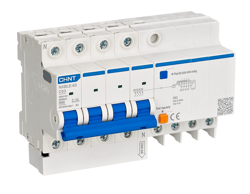 CHINT NXBLE-63 4P 30mA (RCBO) Residual Current Operated Circuit Breakers in Pakistan
