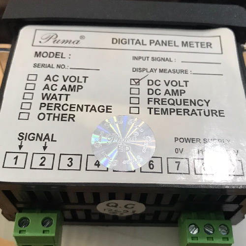 PUMA Digital Panel Meter Meter DC Volt 48x96 in Pakistan