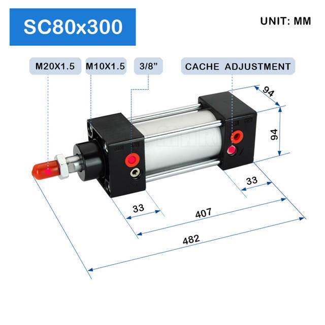 AirTAC Cylinder SC80X300 in Pakistan - industryparts.pk