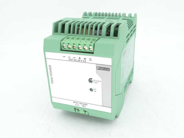 PHOENIX CONTACT MINI-PS-100-240AC/24VDC/4 DIN Rail Power Supply