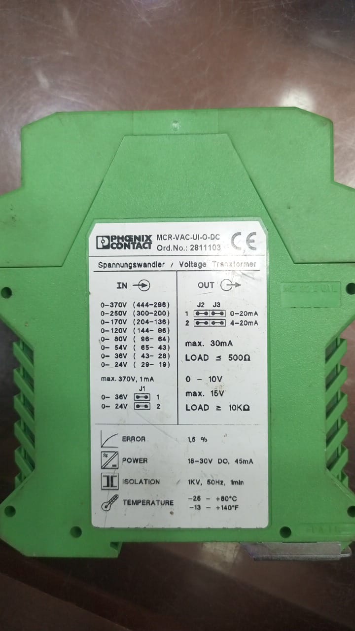 Phoenix Contact MCR-VAC Series Voltage Transformer in Pakistan