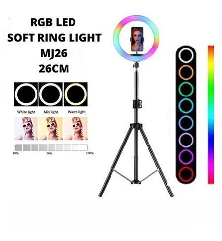 RGB Led Soft Ring Light 26cm MJ26 26 Colors - industryparts.pk