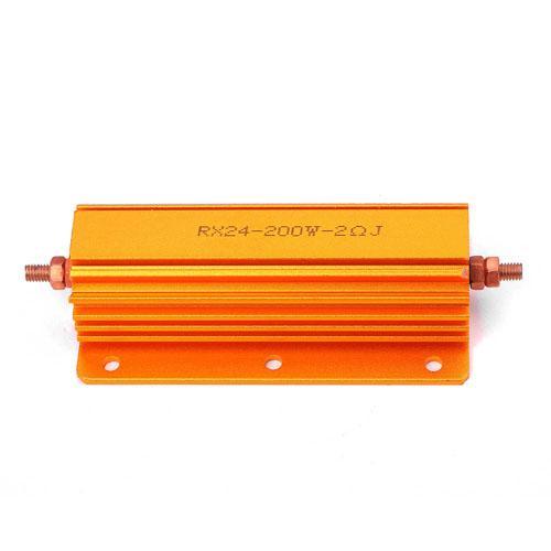 RX24 200W 1ohm / 2ohm / 4ohm / 8ohm / 10ohm Aluminum Shell Resistance Metal Wirewound Wire Wound Winding Resistor Dummy Road - industryparts.pk