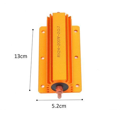 RX24 200W 1ohm / 2ohm / 4ohm / 8ohm / 10ohm Aluminum Shell Resistance Metal Wirewound Wire Wound Winding Resistor Dummy Road - industryparts.pk