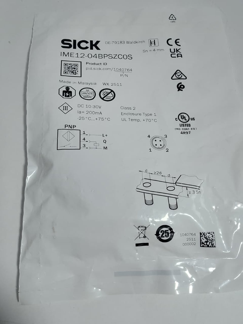 SICK IME12-04BPSZC0S Inductive Proximity Sensor in Pakistan