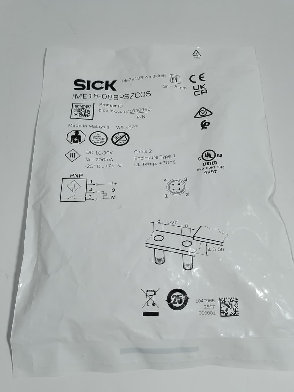 SICK IME18-08BPSZC0S INDUCTIVE PROXIMITY SENSORS in Pakistan