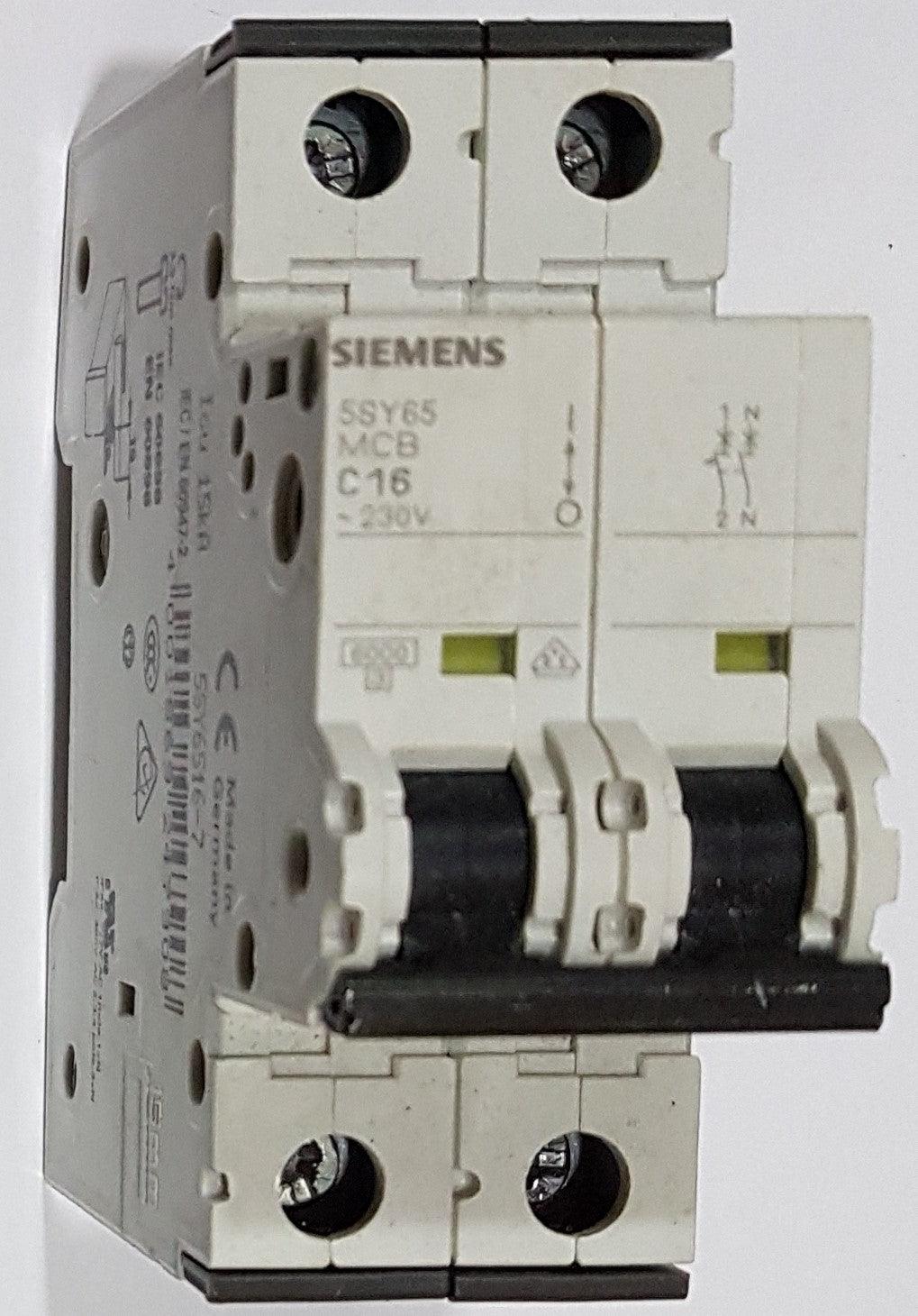 SIEMENS 5SY65 MCB C16A 2Pole in Pakistan - industryparts.pk