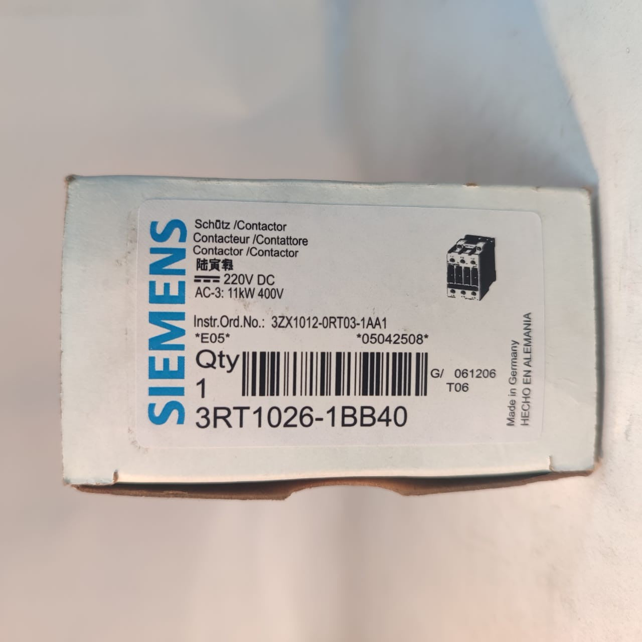 SIEMENS 3RT1026-1BB40 Power Contactor in Pakistan