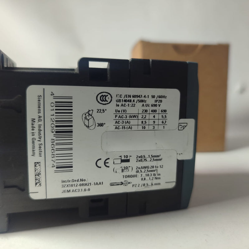 SIEMENS SIRIUS 3RT2016-1AN21 Power Contactor in Pakistan 