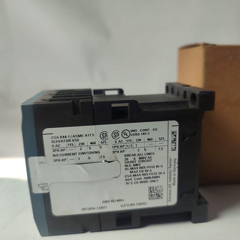 SIEMENS SIRIUS 3RT2016-1AN21 Power Contactor in Pakistan 