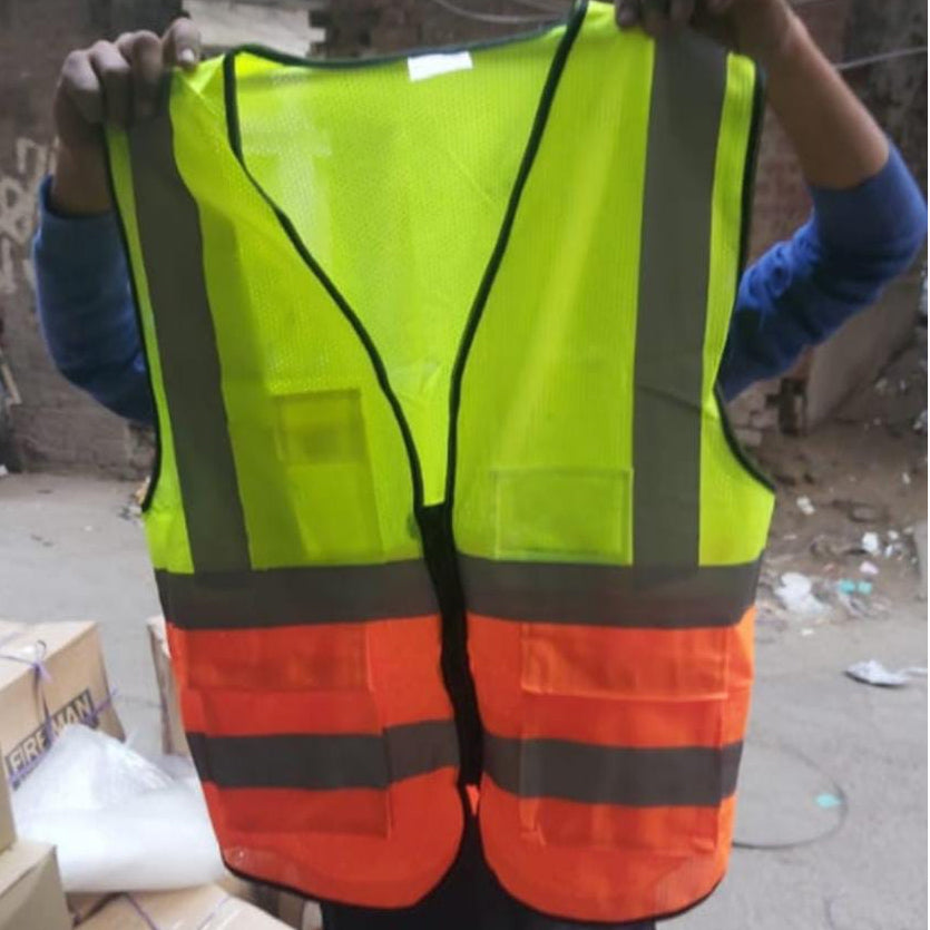 Safety Vest Jacket with Reflective Strips in Pakistan