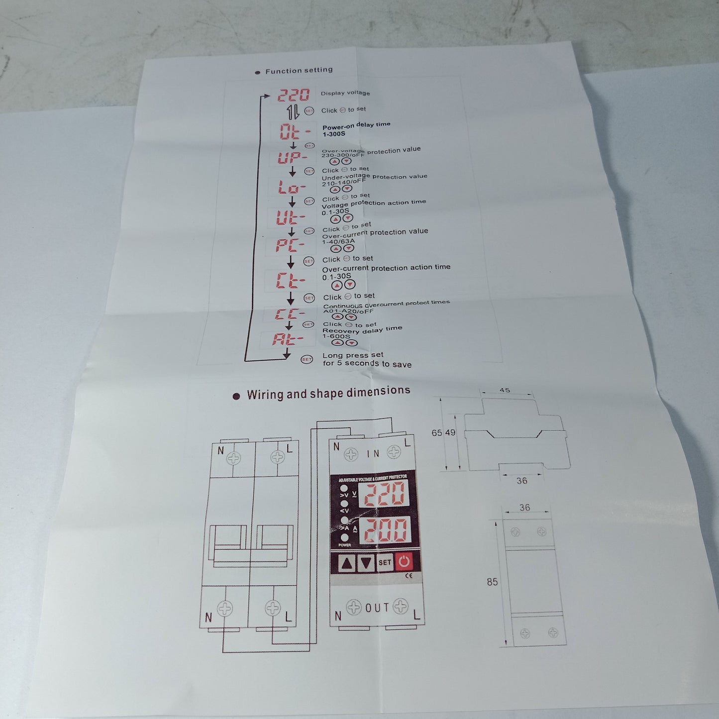 Schneider 63A Adjustable Over/Under Voltage Protection Relay