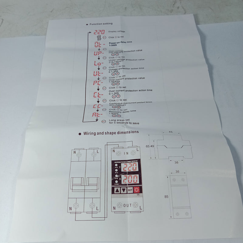 Schneider 63A Adjustable Over/Under Voltage Protection Relay