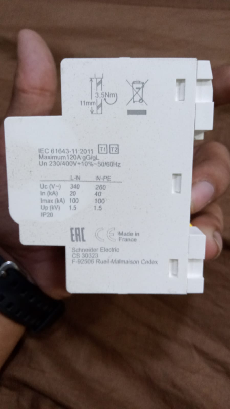 Schneider iPF K 100 3P+N 100KA 3-Phase Surge Protection Device