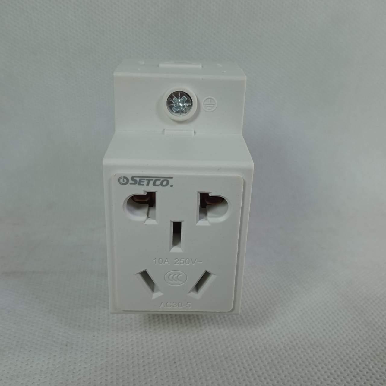 Setco Five Holes AC30 modular socket rail socket outlet in Pakistan - industryparts.pk