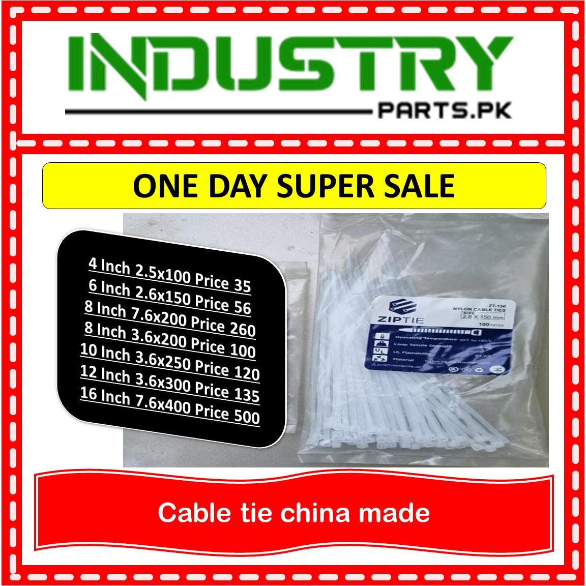 ZT-100 Heavy Duty Zip Ties Minimum Order 500 Packets in Pakistan - industryparts.pk