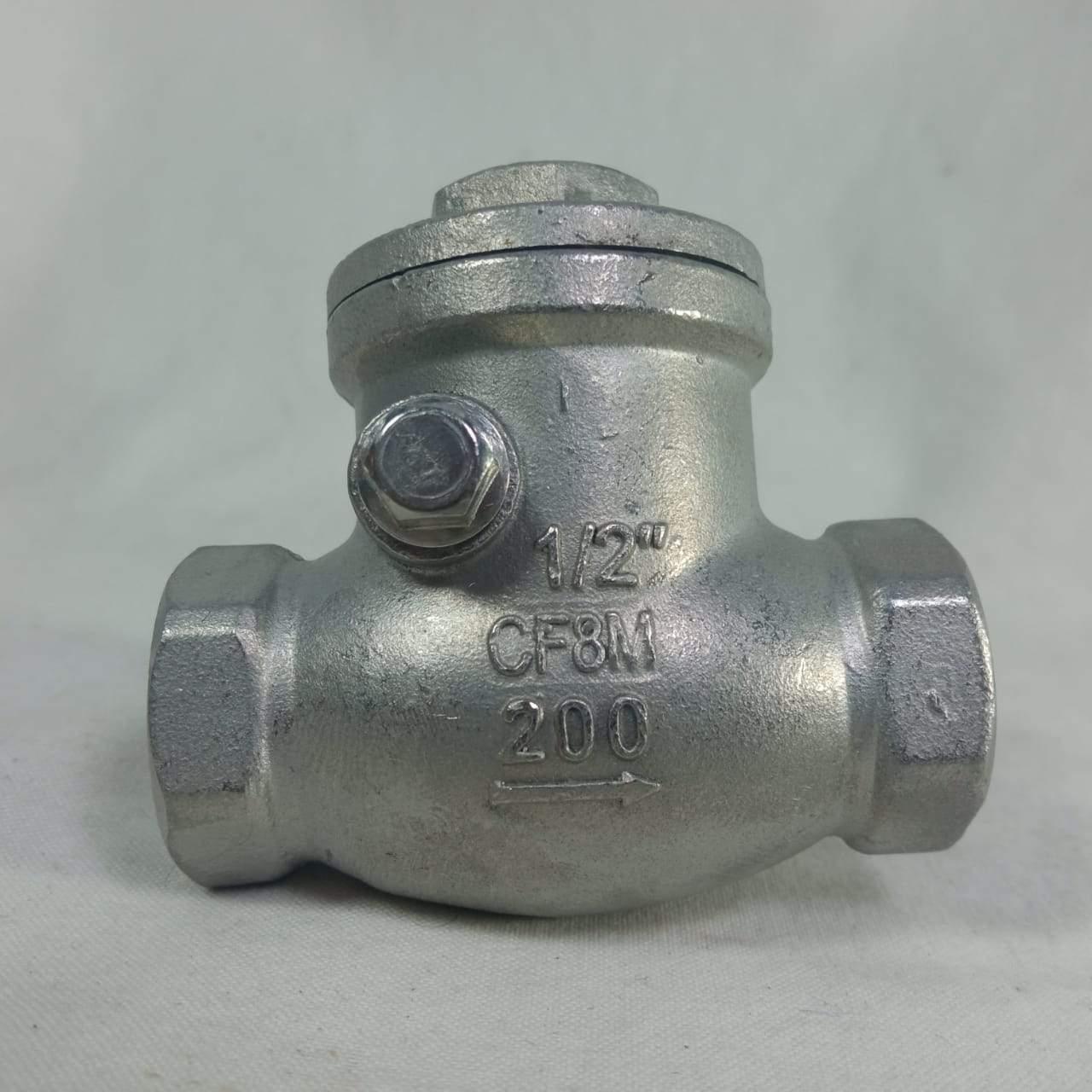 Stainless Steel CF8M 200 Psi Non Return Thread Swing Check Valve in Pakistan - industryparts.pk