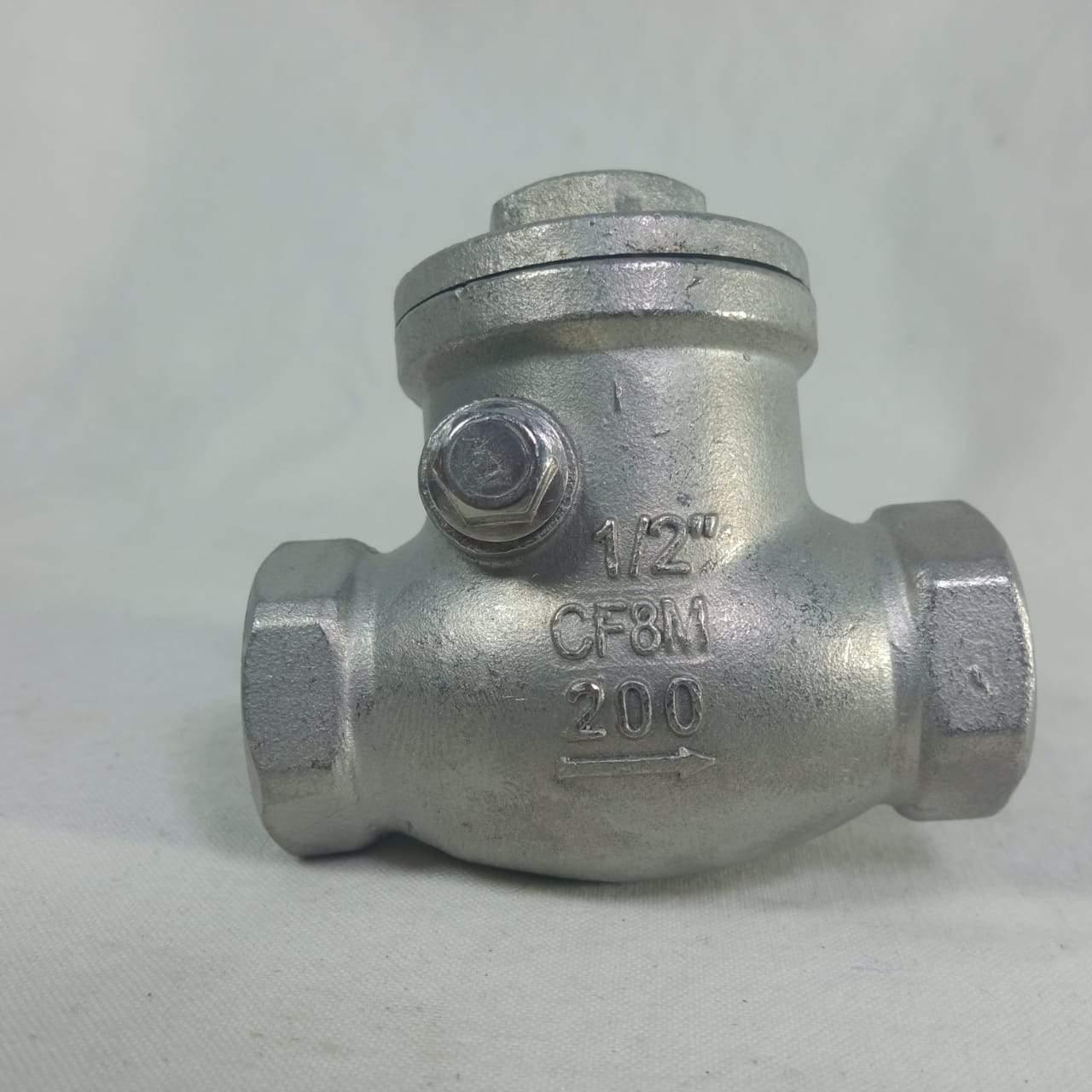Stainless Steel CF8M 200 Psi Non Return Thread Swing Check Valve in Pakistan - industryparts.pk