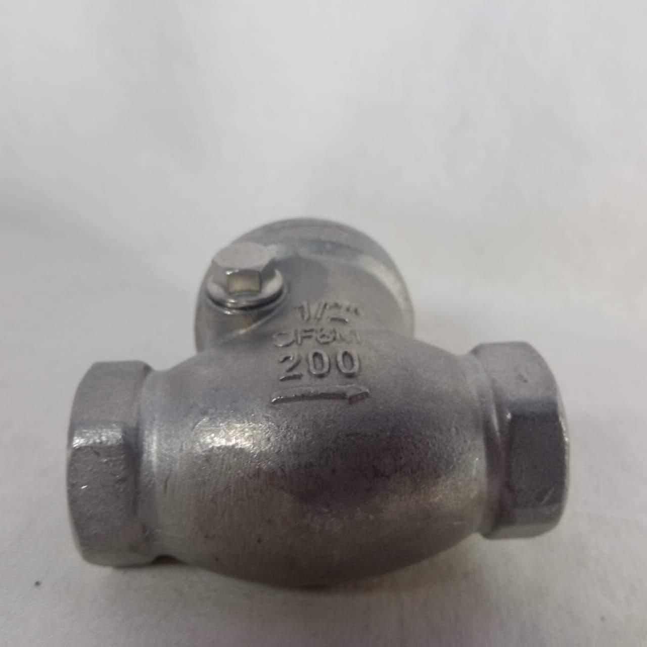 Stainless Steel CF8M 200 Psi Non Return Thread Swing Check Valve in Pakistan - industryparts.pk