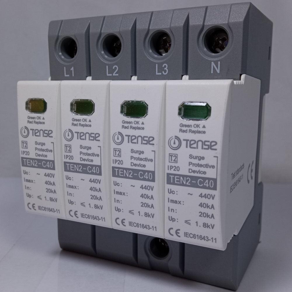 Surge Protective Device IP20 TEN2-C40 40KA 4 Pole AC TENSE in Pakistan - industryparts.pk