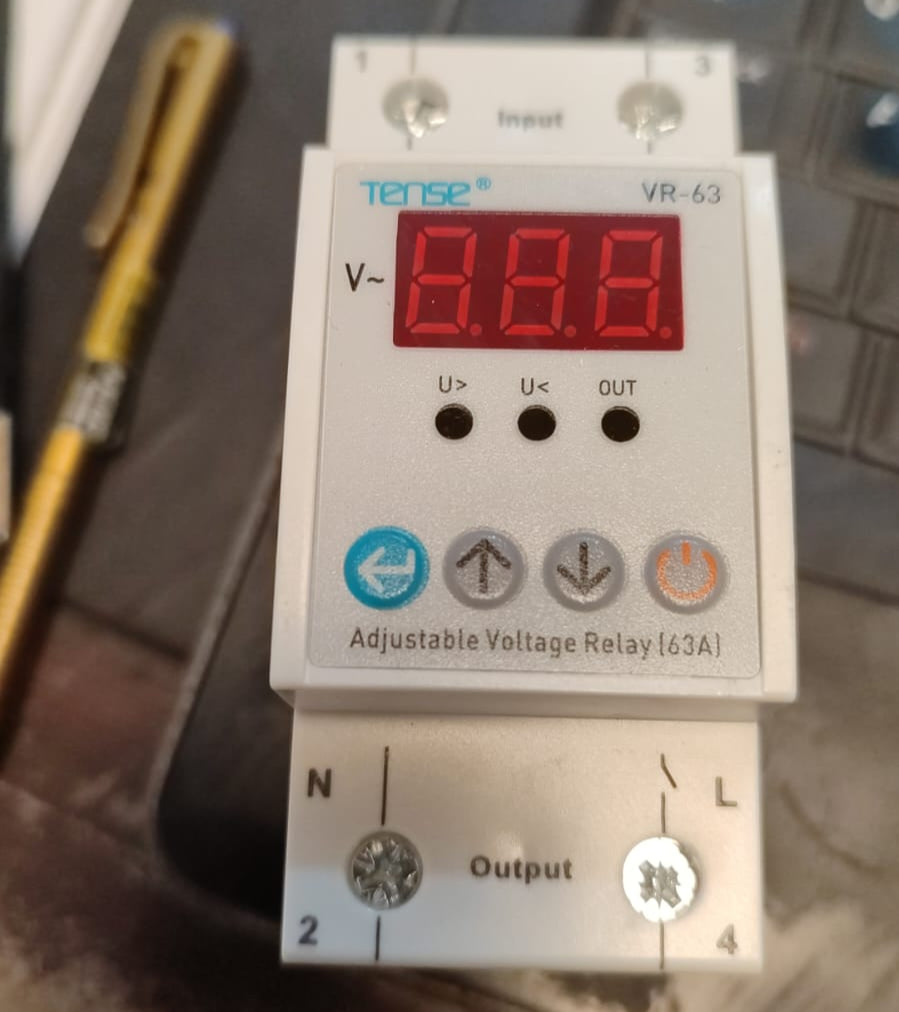 TENSE VR-63 63A Adjustable Voltage Relay