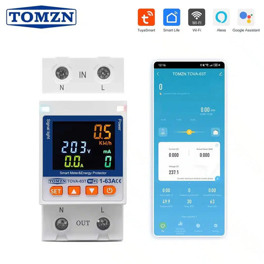 TOMZEN TOVA-63T (WiFi) Smar Meter & Energy Protector in Pakistan