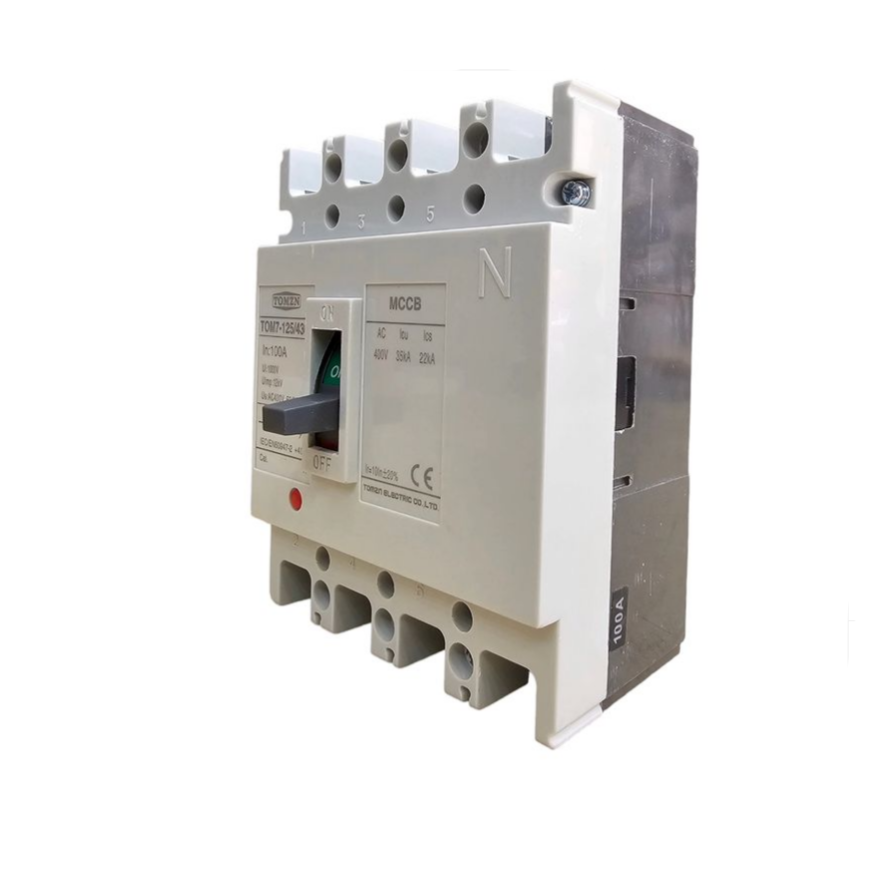 TOMZN TOM7-125/4300 MCCB 100A 4 Pole Circut Breaker in Pakistan
