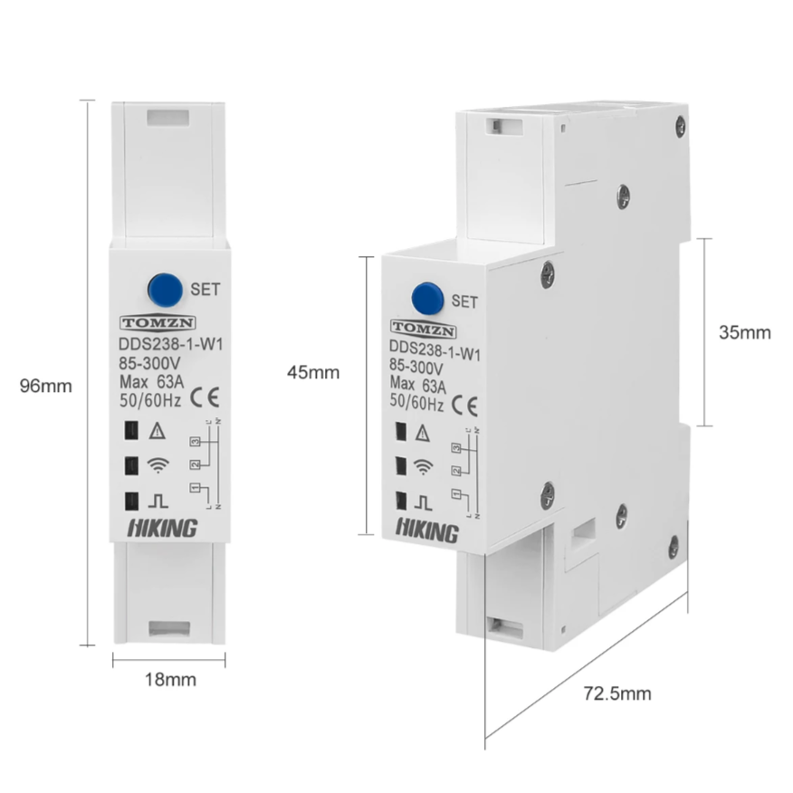 TOMZN HIKING DDS238-1-W1 WIFI Smart  Energy Meter in Pakistan