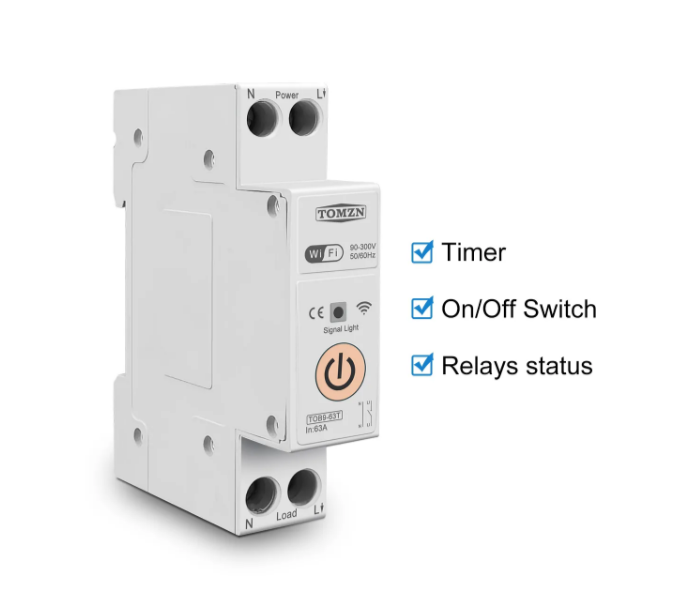 TOMZN TOB9-63T WiFi 63A Smart Circuit Breaker Wireless Remote Control Switch in Pakistan