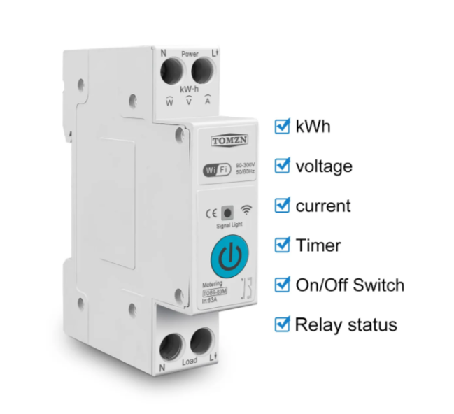 TOMZN TOB9-63M WiFi 63A Smart Circuit Breaker Wireless Remote Control Switch in Pakistan