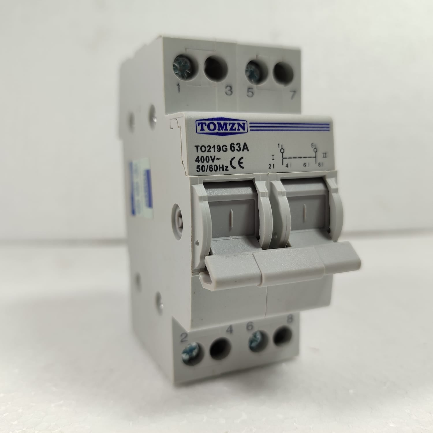 TOMZN TO219G 2P 63A Change Over Breaker Type Switch in Pakistan