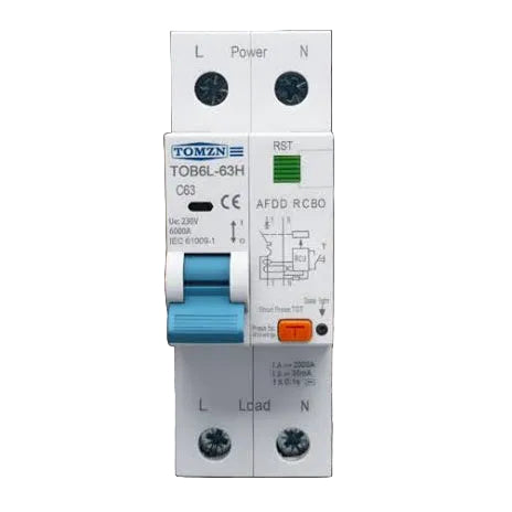 TOMZN TOB6L-63H AFDD RCBO Short-Circuit Overload Protection in Pakistan