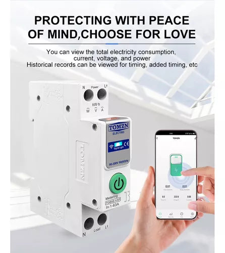 TOMZN TOB9S-VAP 63A Wifi Smart Circuit Breaker Switch in Pakistan