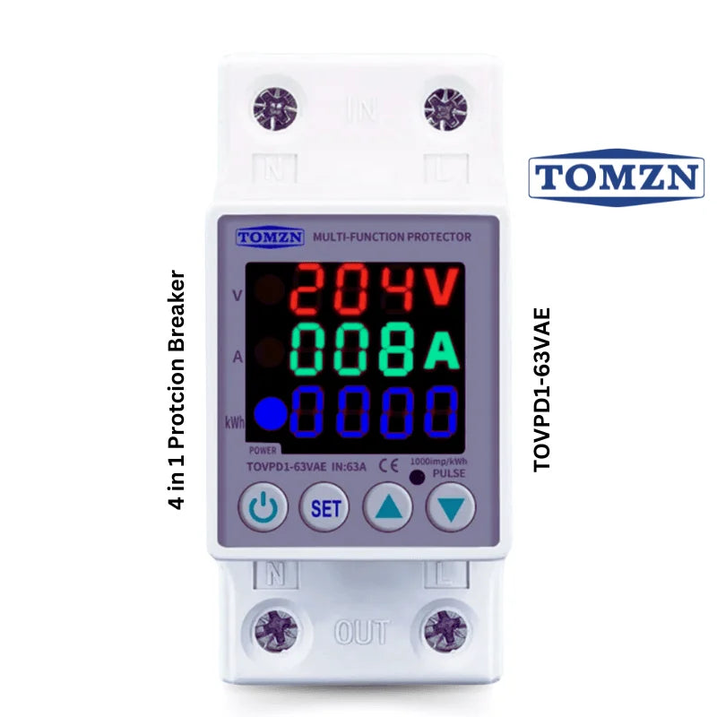 TOMZN TOVPD1-63VAE 4 in 1 Voltage Protector Breaker