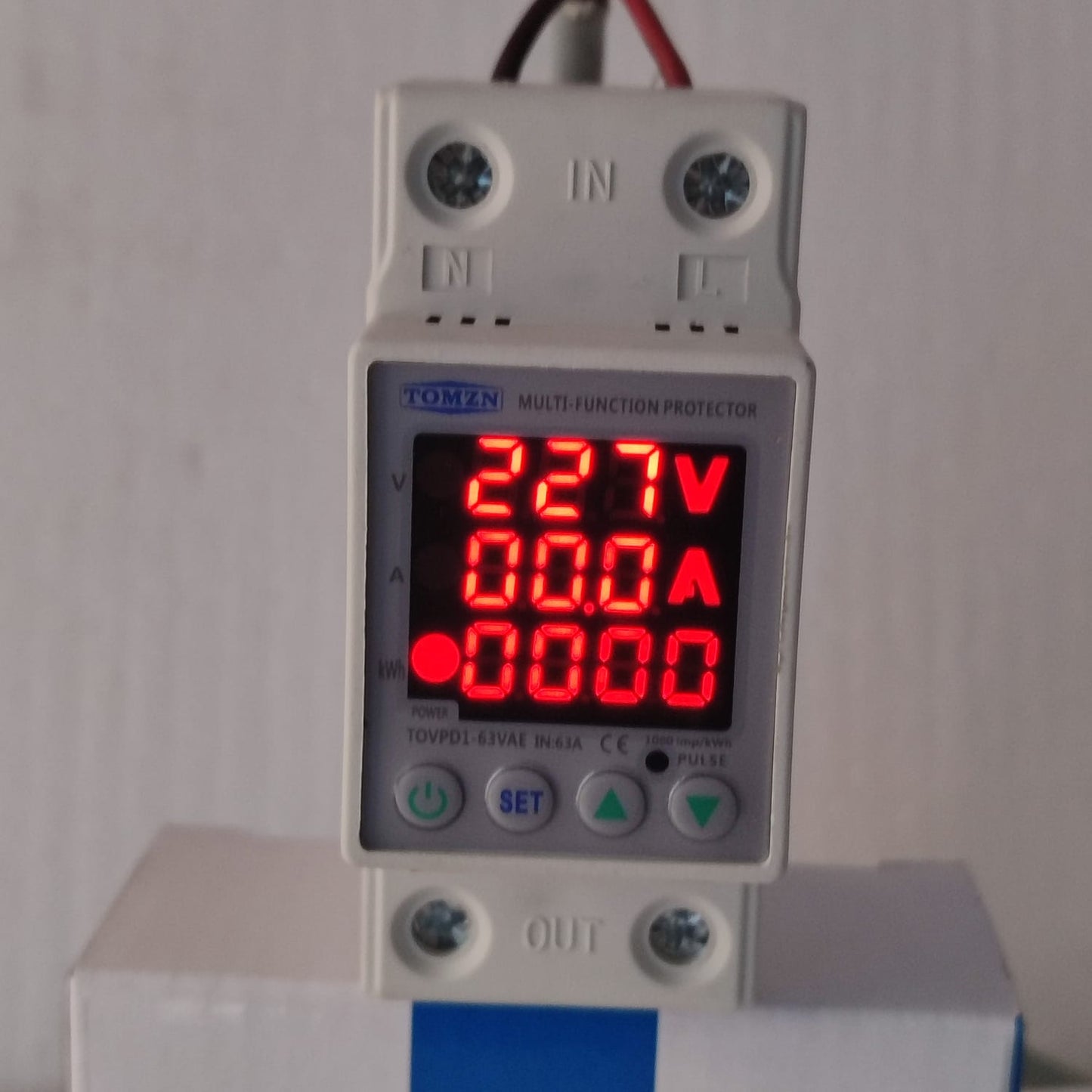 3 in 1 TOVPD1-60VAE Din Rail Adjustable Over VA Kwh Control Device Protector in Pakistan