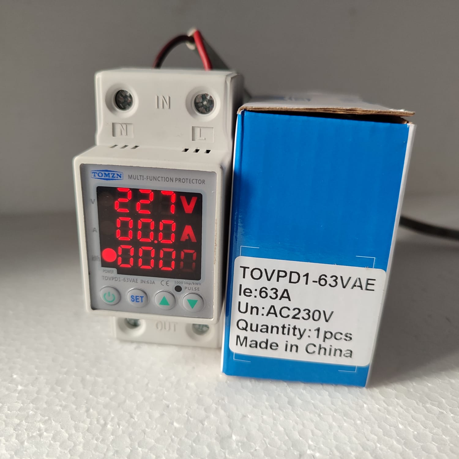 3 in 1 TOVPD1-60VAE Din Rail Adjustable Over VA Kwh Control Device Protector in Pakistan