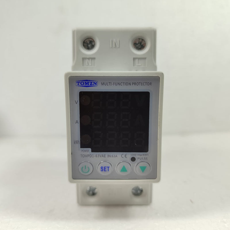 3 in 1 TOVPD1-60VAE Din Rail Adjustable Over VA Kwh Control Device Protector in Pakistan