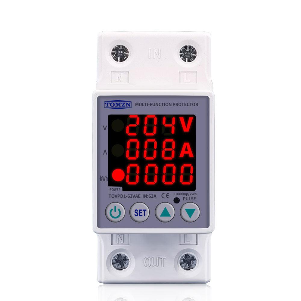3 in 1 TOVPD1-60VAE Din Rail Adjustable Over VA Kwh Control Device Protector in Pakistan
