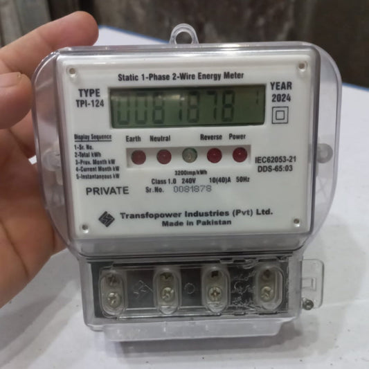 TRANSFOPOWER Single Phase Energy Meter in Pakistan