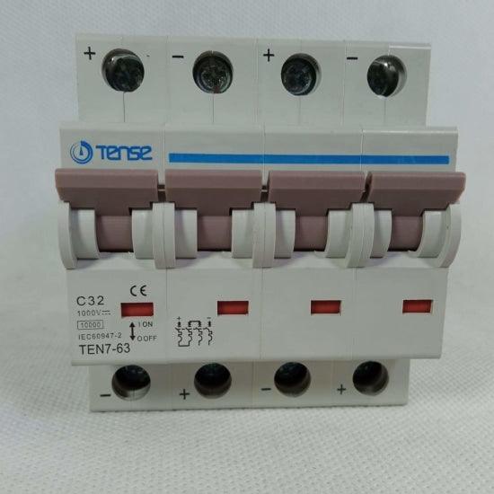 Tense MCB 1000V DC 4 Pole Circuit Breaker in Pakistan - industryparts.pk