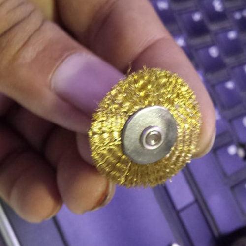 Brass Wire Brush Round Brushes Disc Brush Pot Brush for 25mm - industryparts.pk