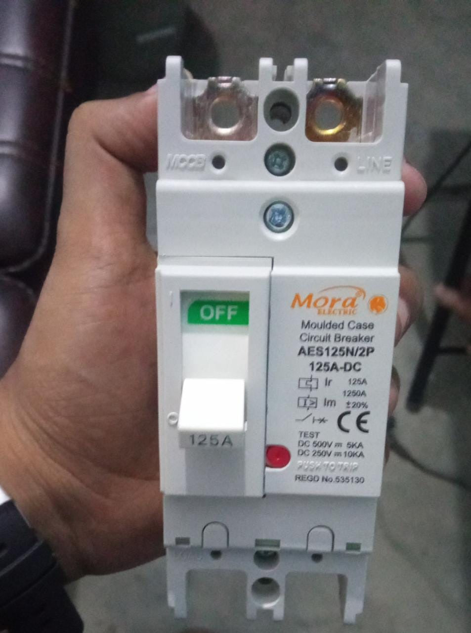 MORA DC Breaker MCCB For Batteries 2 Pole AES125N in