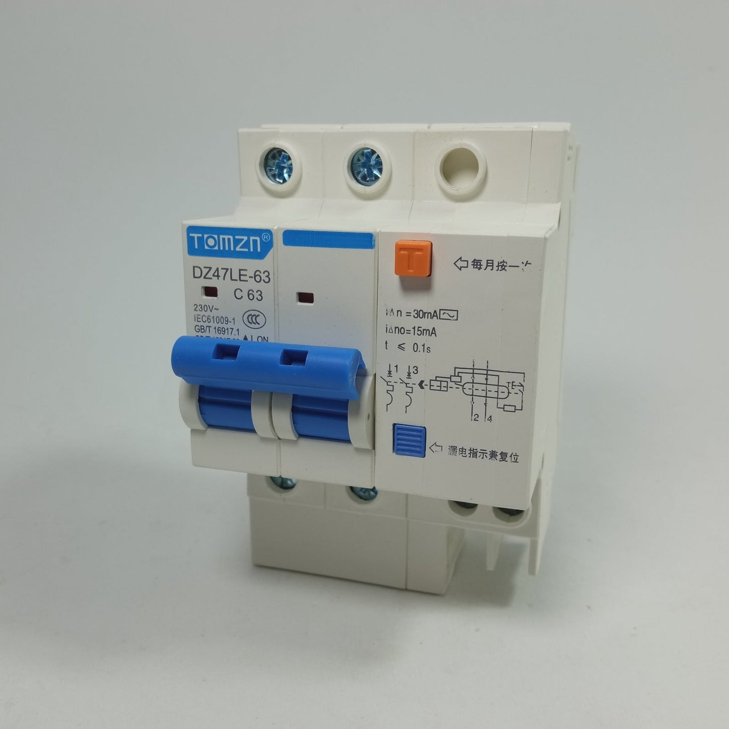 TOMZN DZ47LE-63 Main switch Residual current circuit breaker