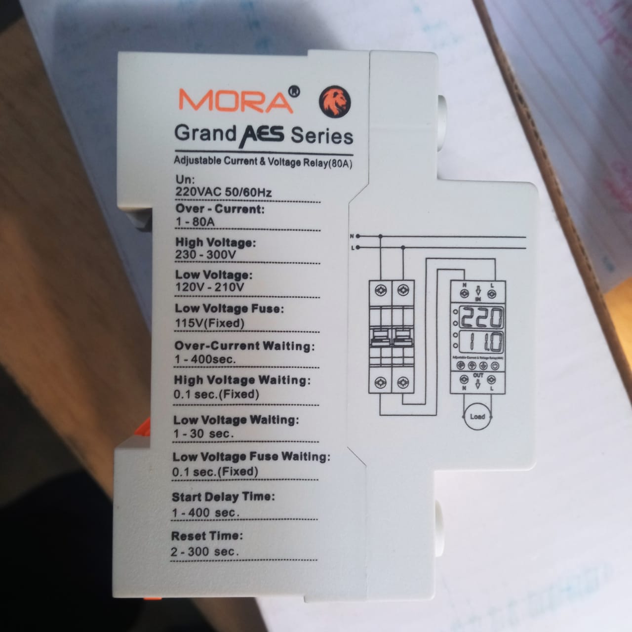 63A 220V Mora voltage protector Adjustable Device for