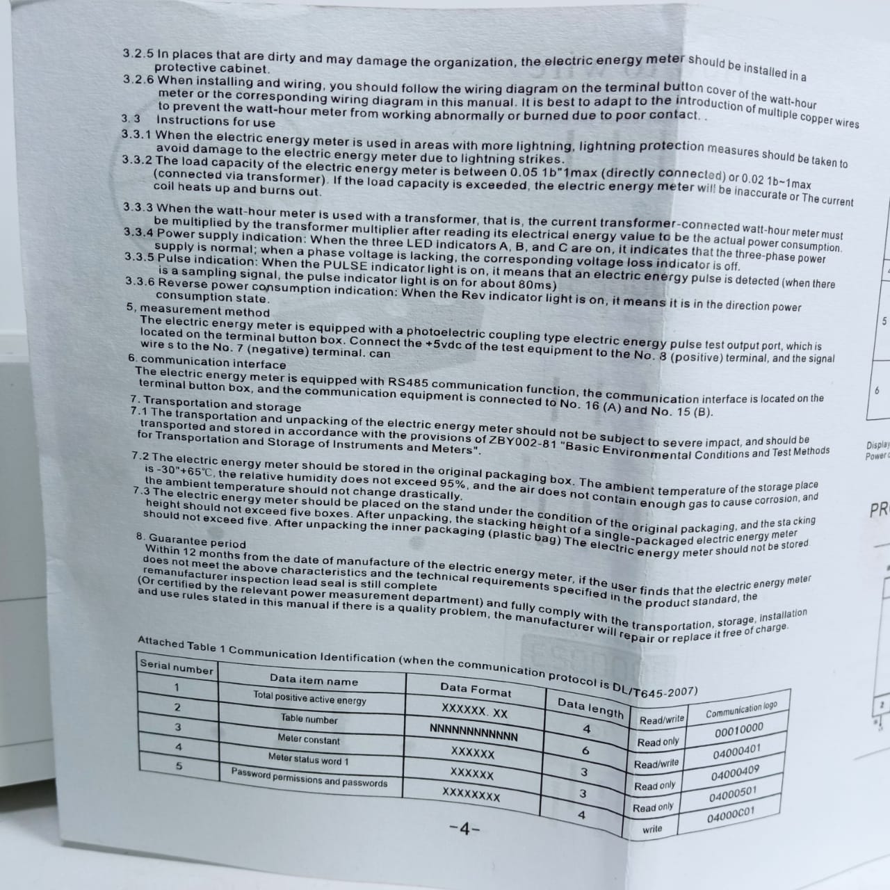 Sub Meter Digital Mora KWH Three Phase meter in Pakistan