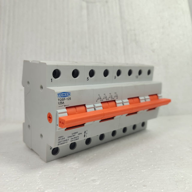 TOMZN TOSF-125 4 Pole 125A Dual Power Manual Transfer Switch in Pakistan