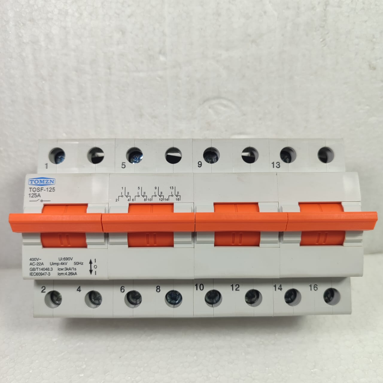 TOMZN TOSF-125 4 Pole 125A Dual Power Manual Transfer Switch in Pakistan