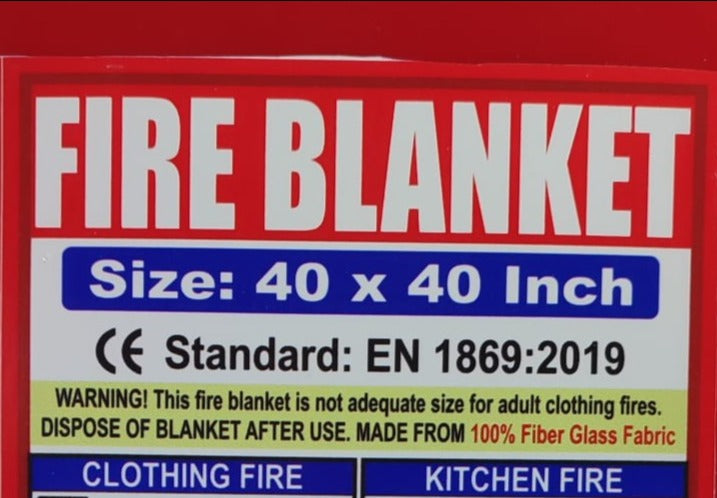 FIRE BLANKET EN 1869:2019 Size: 40 x 40-Inch in Pakistan