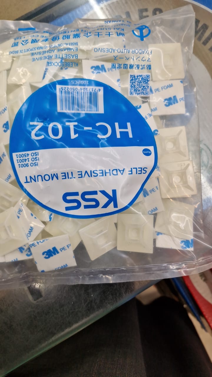 KSS Cable Tie Sticker Self-adhesive Nylon Mounts 100 Pcs in Pakistan - 25 * 25mm